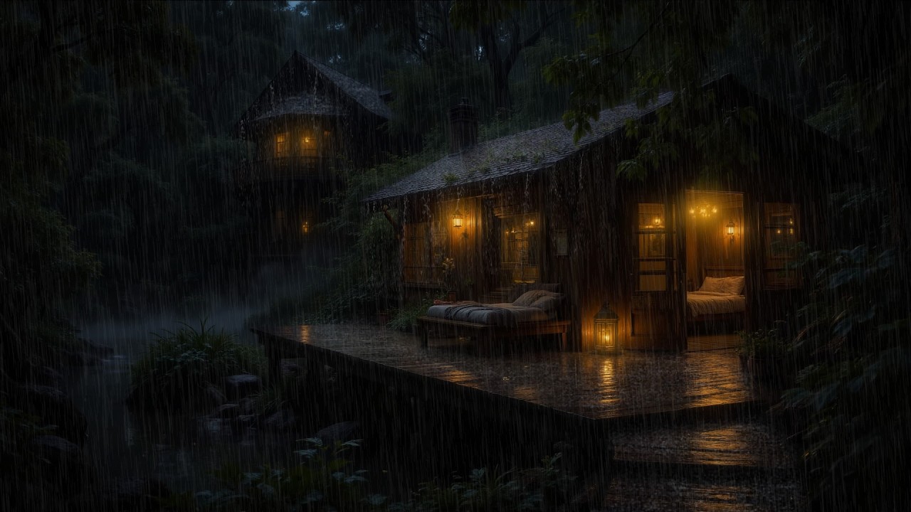 Успокаивающие Звуки Лесного Дождя • Сильный Дождь, Гром И Спокойная Атмосфера Для Глубокого Отдыха