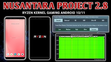 REVIEW NUSANTARA PROJECT 2.8 + RYZEN KERNEL REDMI NOTE 8 GINKGO CUSTOM ROM GAMING