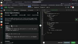 GFG | Minimum Toggle to Partition