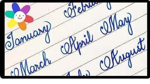 How to write Months of the year in Cursive | 12 Months name in English| Super Cursive Handwriting