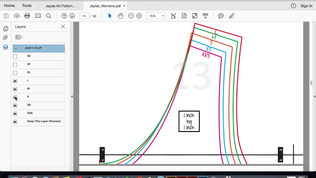 HOW TO: Print a PDF Pattern Using Layers - Tadah Patterns + Sewing