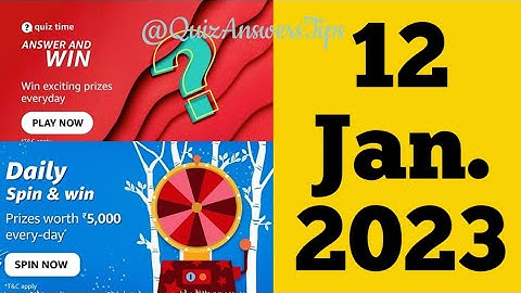 Amazon Quiz Today I Amazon Quiz Answers Today I 12 January 2023
