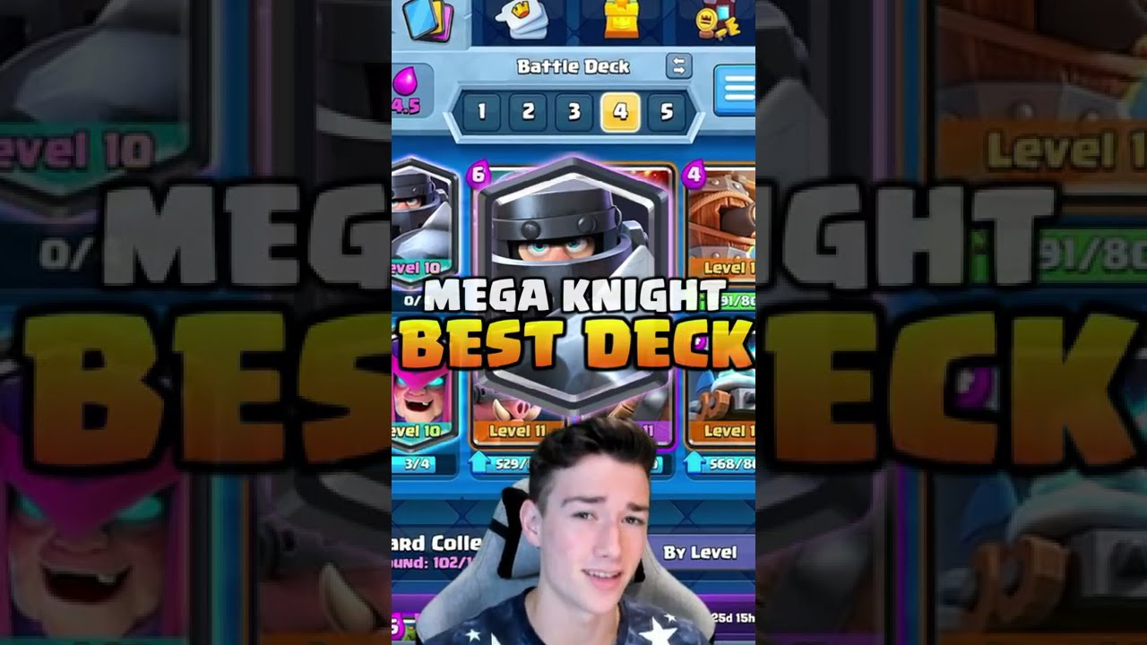 Top 5 Mega knight decks right now (Mostly breakers 🤣) #clashroyale #c, Clash  Royale