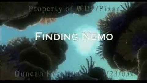 "Finding Nemo" test intro 2003
