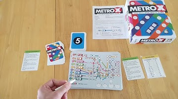 Metro X - how to setup play, review & solo playthrough * Amass Games * flip and fill roll and write