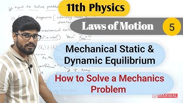 Static and Dynamic / Kinetic Equilibrium |  How to Solve Mechanics Problem | String Tension