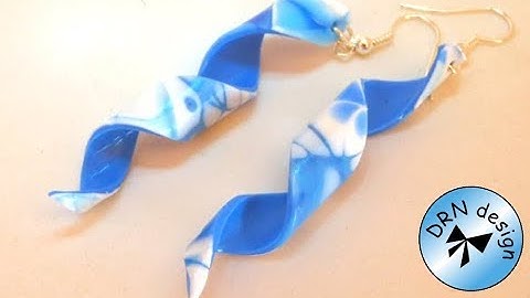 Polymer Clay - Mokume Gane Earrings