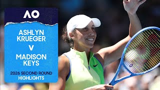 Ashlyn Krueger V Madison Keys Highlights Australian Open 2026 Second Round