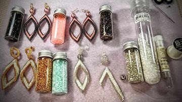 Folded Peyote Earring Tutorial with Cylin Beads from John Bead 