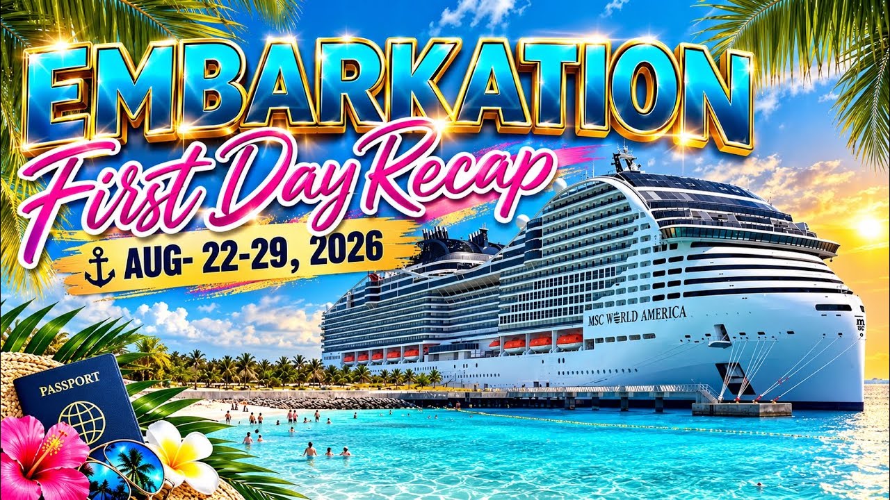 MSC WORLD AMERICA EMBARKATION RECAP 🚢 | THE DAY WE SET SAIL!