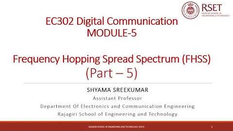 EC302 Digital Communication Module 5 Part 5
