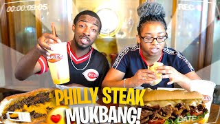 Charleys philly steaks mukbang review | boyfriend vs girlfriend