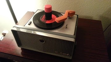 Restored and customized RCA 7-EY-2JJ 45rpm record player