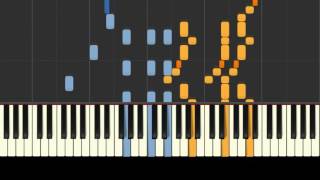 Video thumbnail of "The Entertainer: piano tutorial (Synthesia) with free sheet music"
