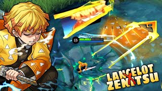 FREE Lancelot ZENITSU Skin!  Mobile Legends Zenitsu Lancelot modskin.  Zenitsu skin script, app. - BiliBili