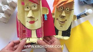 EGG CARTON PORTRAITS