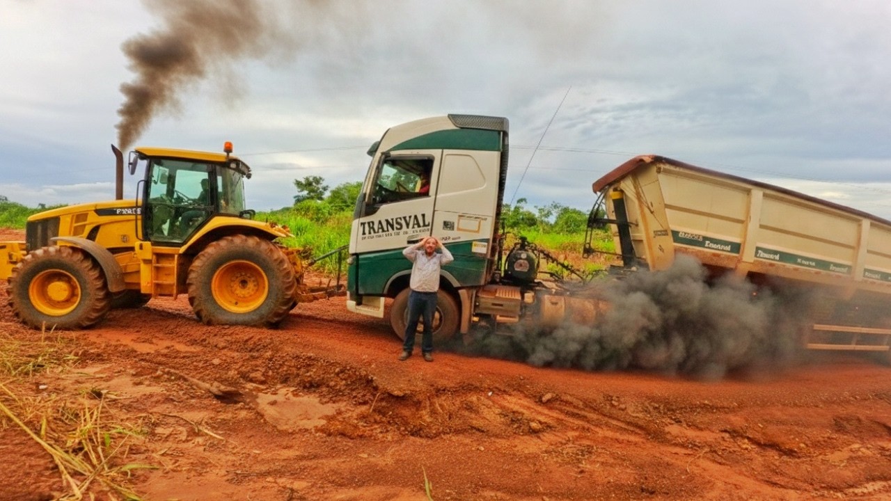 CAMINHÃO TRAVOU A ESTRADA 🚛 NÃO AGUENTOU SUBIR CARREGADO !