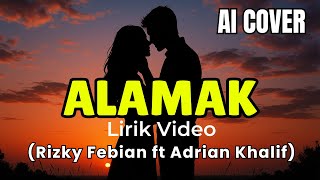 ALAMAK - Jazz Version Lirik Video (Rizky Febian ft Adrian Khalif) AI Cover