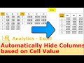 How to Automatically Hide Columns based on Cell Value - Macro for Beginner