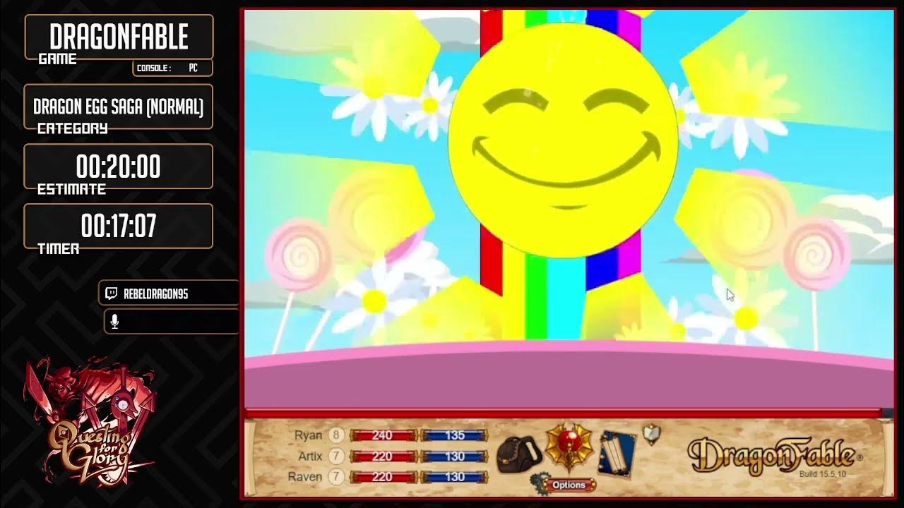 DragonFable Dragon Egg Saga (Normal) by RebelDragon95 Questing for