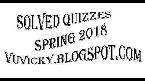 Video 2 CS304 Quiz Spring 2018| Urdu/Hindi
