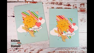 Sharing Sunshine Stamp a Stack MEGA Card Class Warmth Into My Life Card 2 of 3 Kitchen Table Stamper