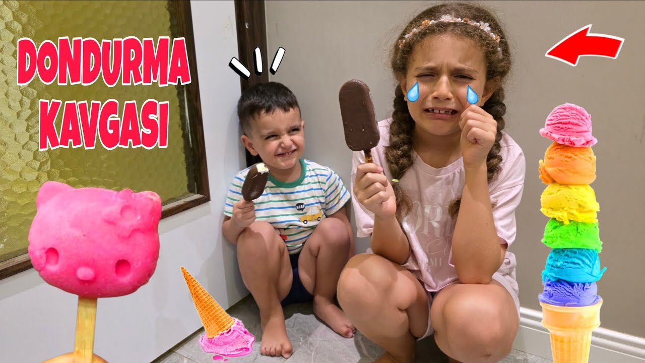 POYRAZ ELİF EVDE DONDURMA KAVGASI ÇIKTI!!