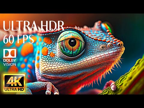 STUNNING ANIMALS - Relaxing Music Along With Animals 4K Video 60fps (Colorful Dynamic)
