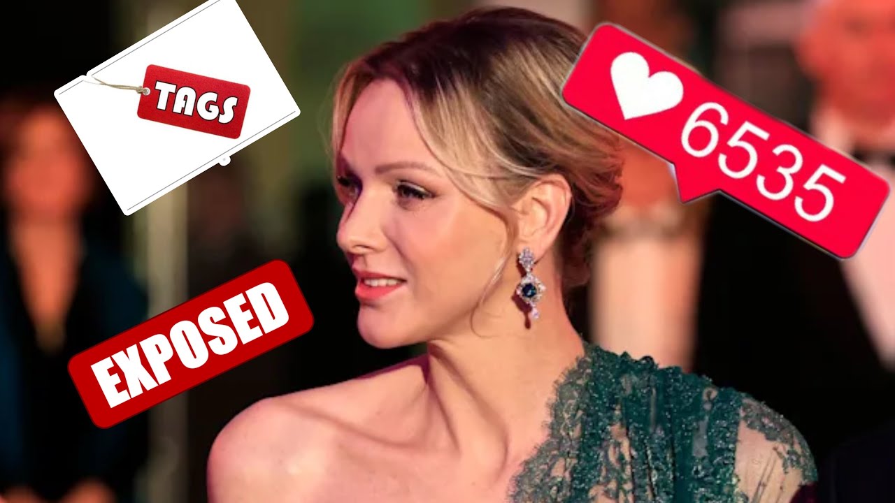 Princess Charlene steals the spotlight in strapless bustier and £4,350 glittering lace gown