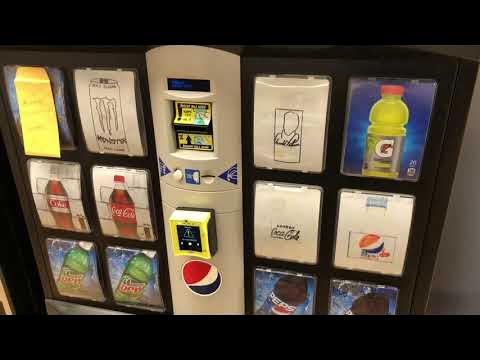 Touch Screen Coke Vending Machine Soda Snack Candy Dispenser Cashless SEE  VIDEO