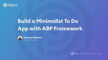 Build a Simple To Do App with ABP Framework [Single Layer + Blazor Server + EF Core]