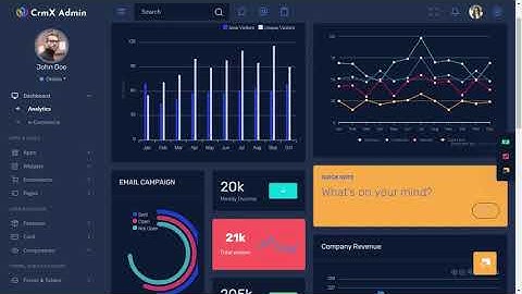 CRM Dashboard Bootstrap 5 Admin Template with LTR Dark Theme
