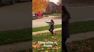 Leaf Pile Jump Fail #expectationvsreality