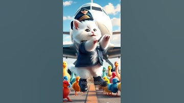 LUCU BANGET..!! Kucing dan bebek joget #bebekwarnawarni #kitten #kucing #catvideos #shorts #cat
