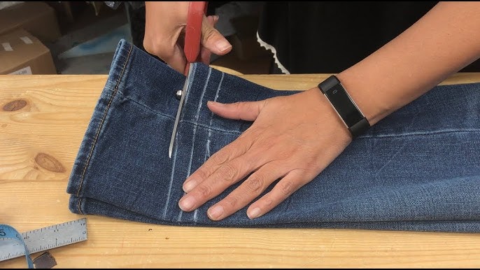 The BEST Way to Hem Jeans with Original Hem (Euro Hem) - Oh You Crafty Gal