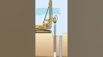 Continuous auger piling construction technique #shorts