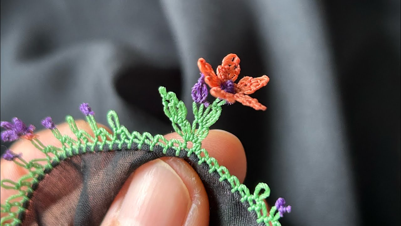 Erik Çiçeği İğne Oyası | Özgün Tasarım – Detaylı Anlatım