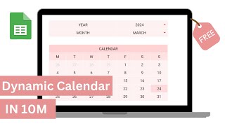 How to make an Dynamic Calendar on google sheets in 10 minutes (+ Free Template) (Level 1)