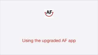 Using the upgraded AF app screenshot 1