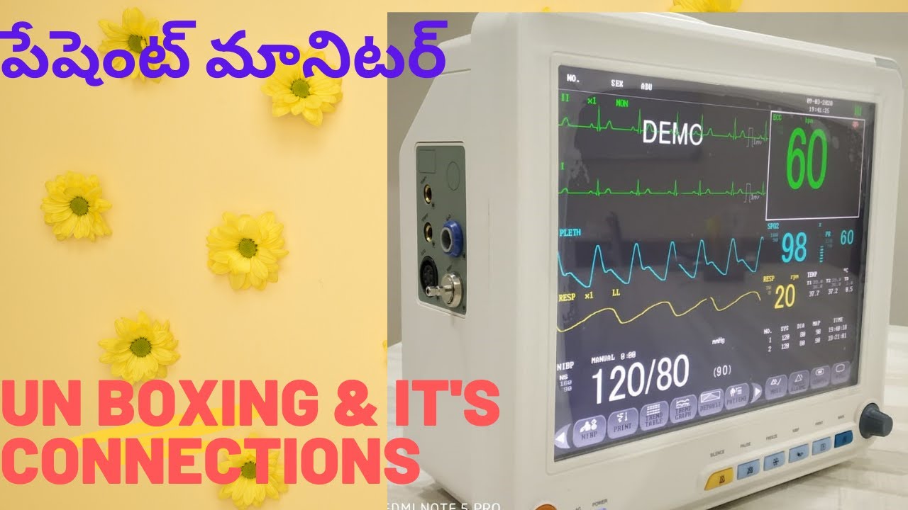 Patient Monitor Explanation in telugu in detail ICU Monitor settings