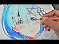 How To Draw - Rem ( Re: Zero ) [ Re：ゼロから始める異世界生活 ]