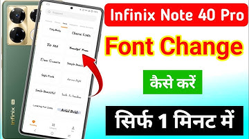 Infinix note 40 Pro 5G me font style kaise change kare | how to change font style in infinix 