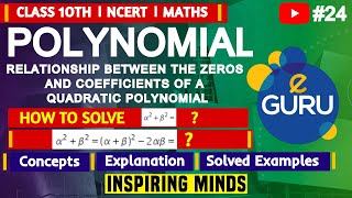 Polynomial Chapter 2 Class 10 Maths I If alpha and beta are the zeroes of the polynomial CBSE/NCERT