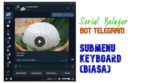 21 -  SubMenu Keyboard (biasa) pada Bot Telegram