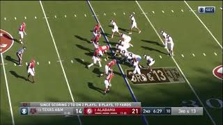 Daniel Wright pic six vs Texas a&m