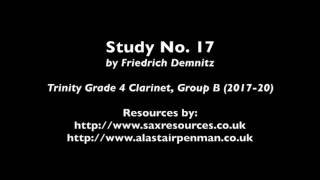 Study No. 17 by Friedrich Demnitz (Trinity Grade 4 Clarinet)