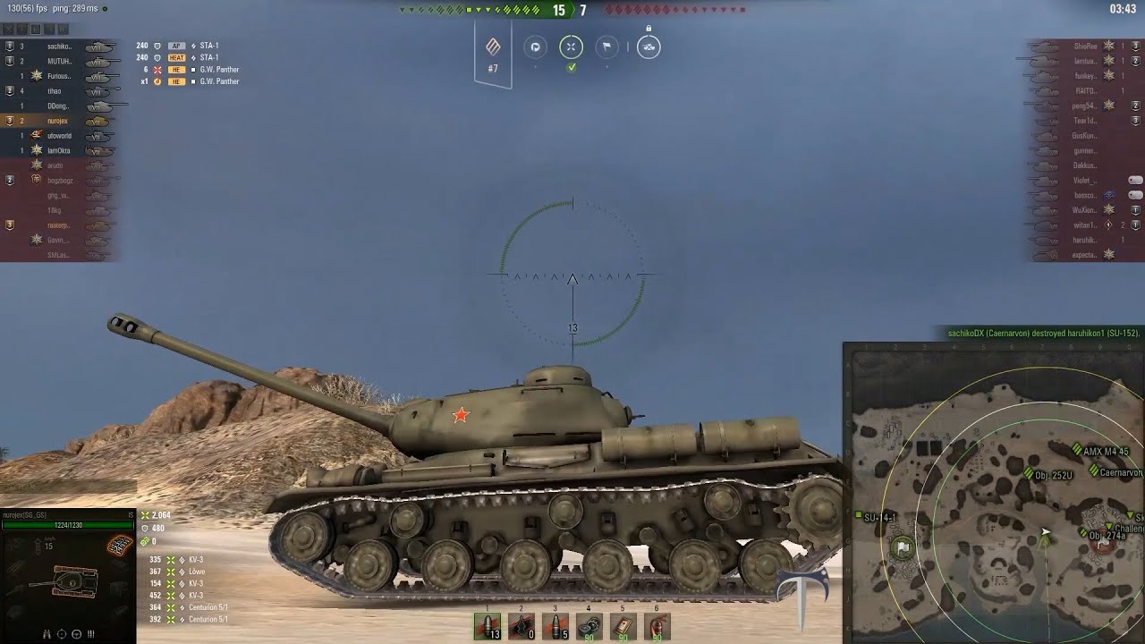 IS Tank Punished Opponent Without Gold - World of tanks