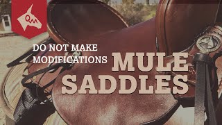 Do Not Make Adjustments to the Mule Saddle