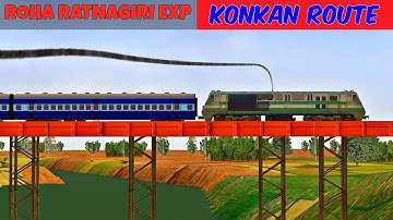 Roha Ratnagiri Konkan Route Express in MSTS Open Rails | Indian Train simulator