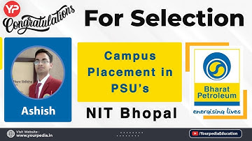 BPCL Selection in Campus Placements | NIT Bhopal Campus Placements | Congratulations